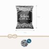 Logbuch-Verlag 10 Mini Bags of Gummy Bears, Black and White, “Nice That You’re Here” Guest Favors view 2