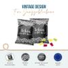 Logbuch-Verlag 10 Mini Bags of Gummy Bears, Black and White, “Nice That You’re Here” Guest Favors view 3