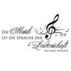 GRAZDesign Wall Decal "Music Is the Language of Passion" for Living Room or Music Room – 073, Dark Gray view 2