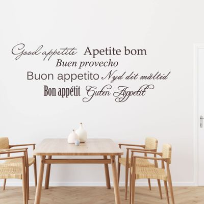GRAZDesign Kitchen Wall Decal Guten Appetit Buon Appetito, Dining Room Sticker, Self-Adhesive Kitchen Decor, 82 x 30 cm, 045 Light Pink