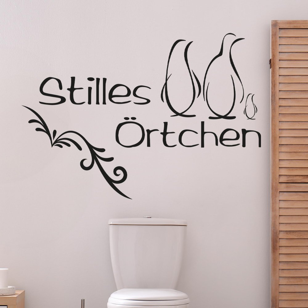 GRAZDesign Bathroom Wall Decal “The Quiet Room” Funny WC/Door Sticker, 72 x 50 cm, 043 Lavender