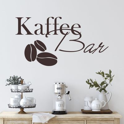 GRAZDesign Coffee Bar Coffee Beans Wall Decal | Self-Adhesive Kitchen Wall Sticker - 95 x 50 cm / 055 Mint
