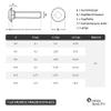 OPIOL QUALITY M6 x 35 mm Stainless Steel A2/V2A Carriage Bolts, DIN 603, 10-Pack view 3