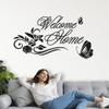 GRAZDesign Hallway Wall Decal Welcome Home, Wall Sticker for Entryway, Quote, 73 x 40 cm, 073 Dark Gray view 3