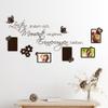 Photo Wall Family Moments Wall Decal with Quote, 118 x 57 cm, Medium Gray view 1