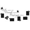 Photo Wall Family Moments Wall Decal with Quote, 118 x 57 cm, Medium Gray view 2