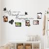 Photo Wall Family Moments Wall Decal with Quote, 118 x 57 cm, Medium Gray view 3