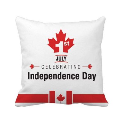 beatChong Canada Independence Day Maple Leaf Flag Square Throw Pillow Cover, Home Decor Gift