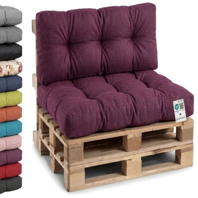 Gutekissen Pallet Cushion, Quilted Purple Seat Cushion 120 x 80 cm