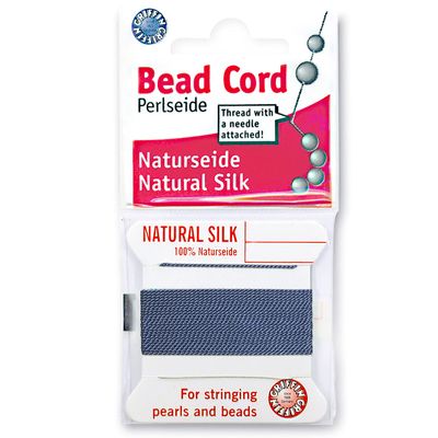 Griffin Bead Cord 100% Natural Silk #2 Medium Blue