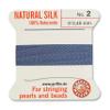 Griffin Bead Cord 100% Natural Silk #2 Medium Blue view 2