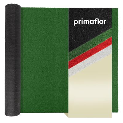 Primaflor Green Artificial Grass SUMMER B1, 400 x 1,250 cm, Flame-Retardant Trade Show Carpet with Shimmering Surface, Short Pile, Antistatic, 7 mm