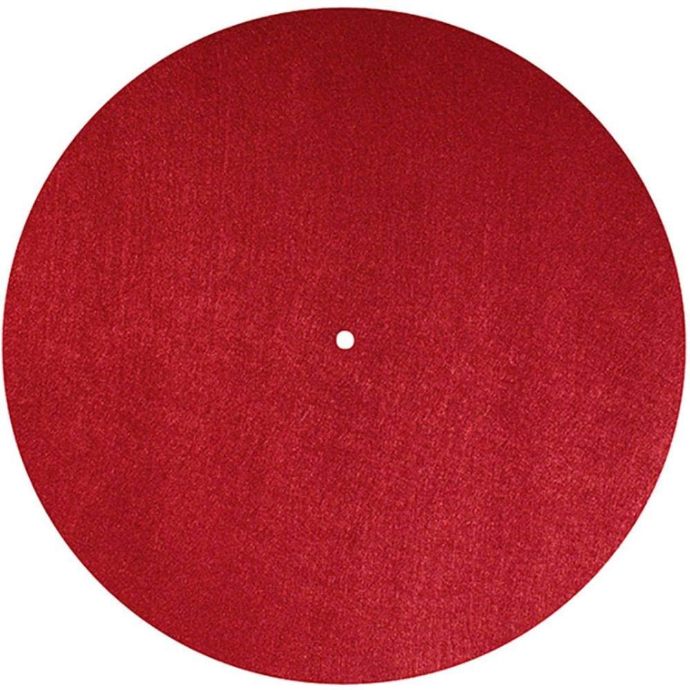 Dynavox PM2 Turntable Mat for Record Players, Anti-Static Felt, 30 cm, Red