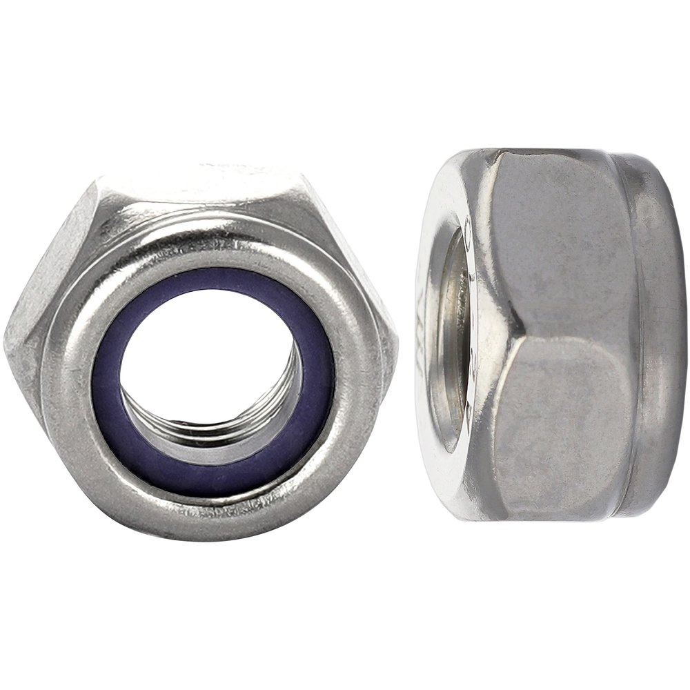 OPIOL QUALITY M24 DIN 985 Low-Profile Lock Nuts, A2/V2A Stainless Steel, 50-Pack