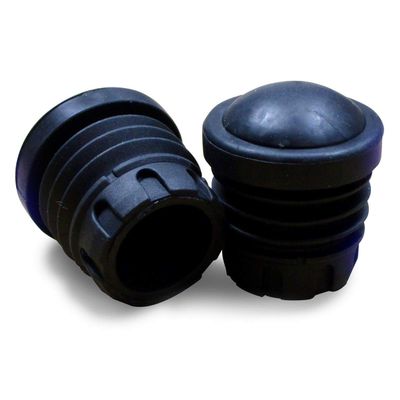 ajile Anti-Slip Foot Caps, Slightly Domed, Reinforced Vulcanized Rubber, Black, for Furniture Legs with 18 mm Outer Diameter, 16-Pack EHC118x16-FBA