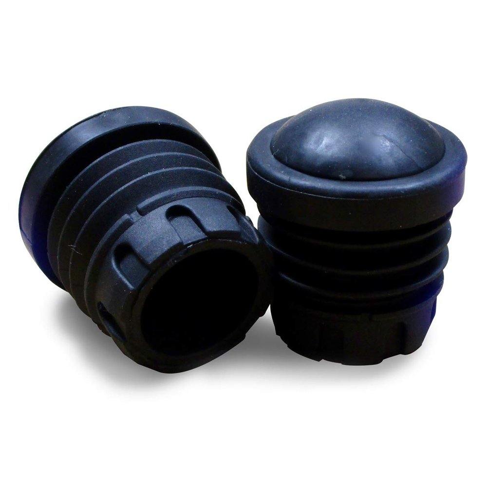ajile Anti-Slip Foot Caps, Slightly Domed, Reinforced Vulcanized Rubber, Black, for Furniture Legs with 18 mm Outer Diameter, 16-Pack EHC118x16-FBA