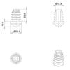 ajile Anti-Slip Foot Caps, Slightly Domed, Reinforced Vulcanized Rubber, Black, for Furniture Legs with 18 mm Outer Diameter, 16-Pack EHC118x16-FBA view 3