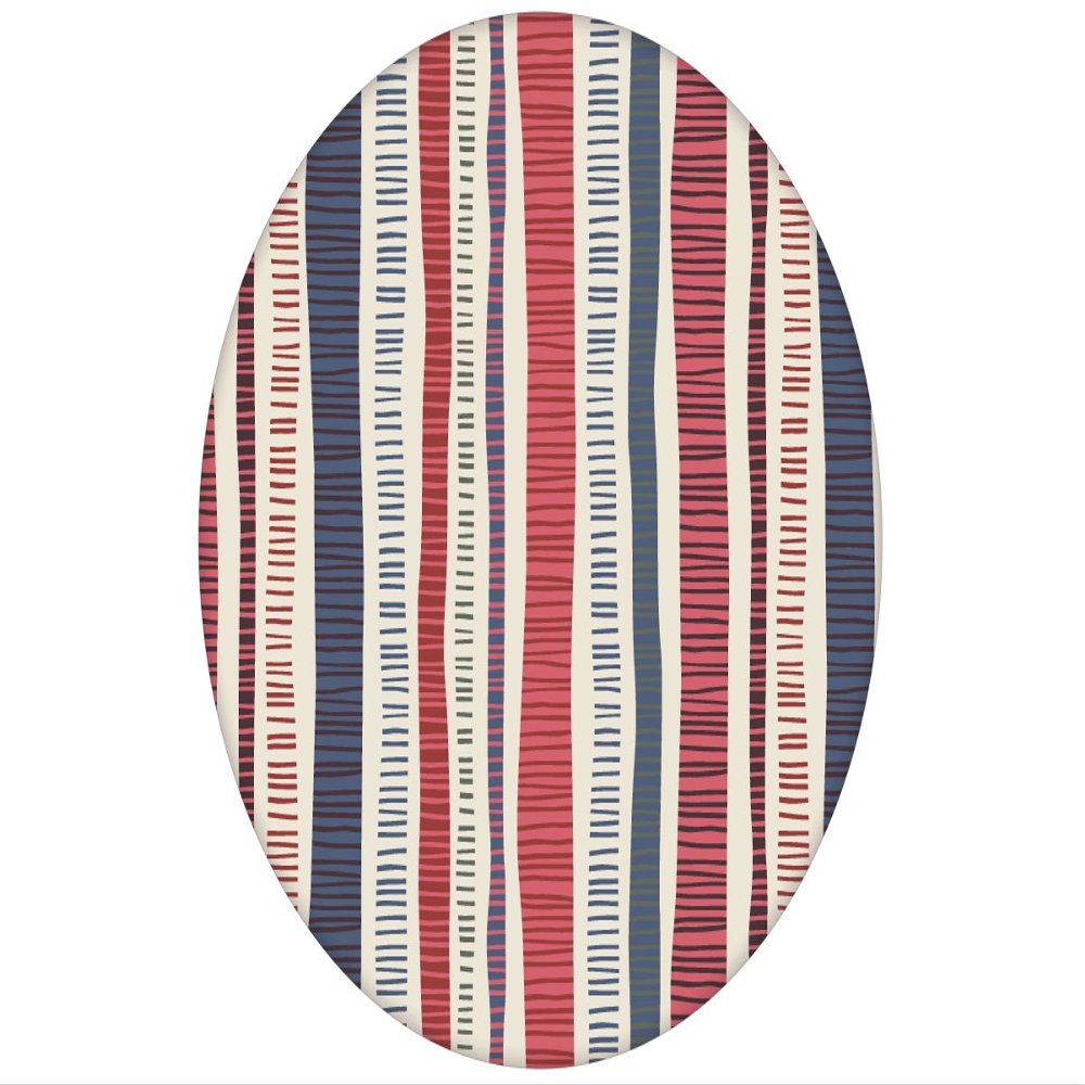 Modern Blue and Pink Graphic “Dotted Lines” Wallpaper, 2.6 m x 46.5 cm