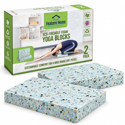 Eco-Friendly Foam Yoga Blocks, 2-Pack, 30 x 20 x 5 cm