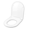 Toilet Seat for VITRA S50, TERMOINDUR, White, Stainless Steel Hinges, Standard or Soft-Close view 4