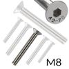 Stahlia M8 x 45 mm Stainless Steel Countersunk Screws, 10-Pack, Hex Socket, Full Thread, DIN 7991 view 2