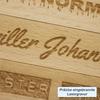printplanet - Wooden BBQ Tongs with Vegetable Griller Pina - Engraved - 40 cm view 2