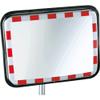 TMS PRO SHOP Stainless Steel Traffic Mirror with Plastic Frame, Red/White, Rectangular, 60 x 45 cm, Item No. 41053 view 2