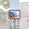 TMS PRO SHOP Stainless Steel Traffic Mirror with Plastic Frame, Red/White, Rectangular, 60 x 45 cm, Item No. 41053 view 3