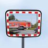 TMS PRO SHOP Stainless Steel Traffic Mirror with Plastic Frame, Red/White, Rectangular, 60 x 45 cm, Item No. 41053 view 4