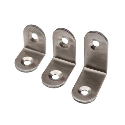 10 Stainless Steel Angle Connectors, 3 Sizes Available (25 × 25 × 16 mm)