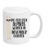 TassenTicker – “The Coolest Alpacas Are Born in November” Birthday Mug – White view 2