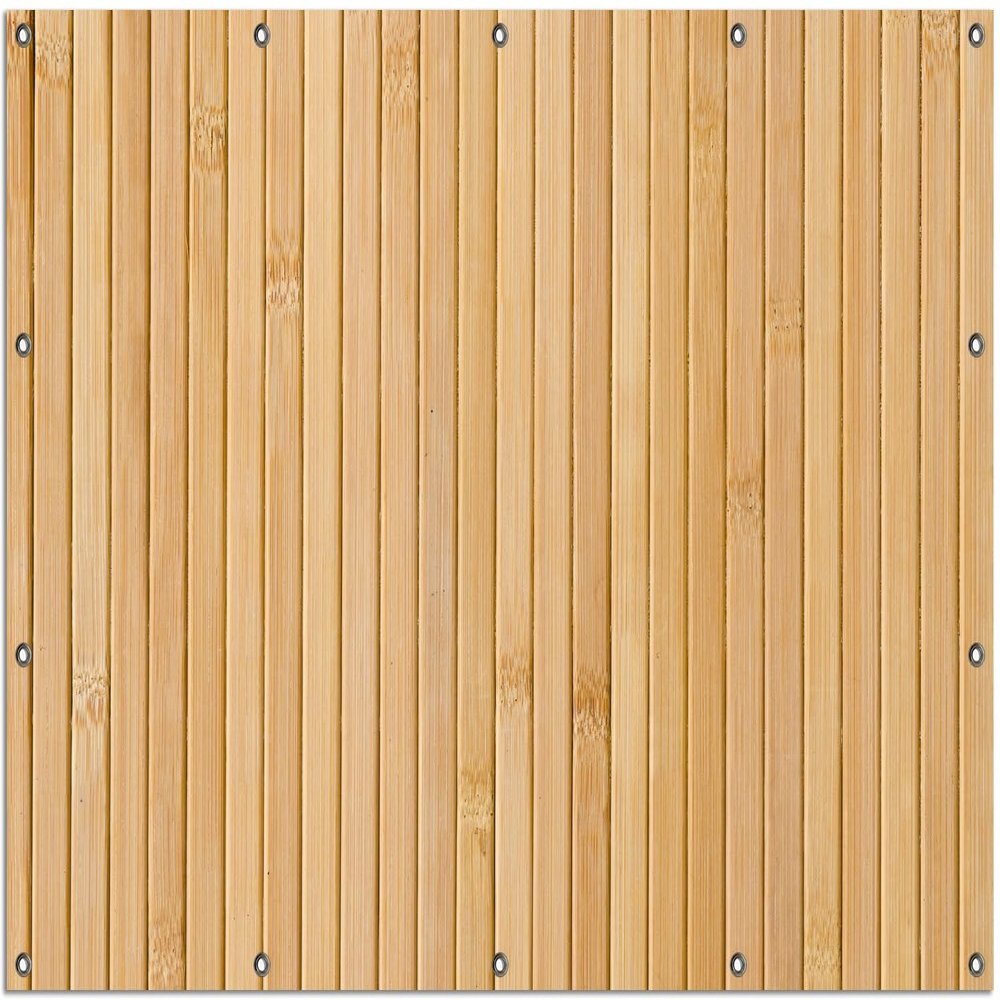 Wallario Outdoor Poster for Garden or Balcony, Light Wood Panels, Approx. 120 x 180 cm