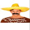 Guirca Giant Straw Sombrero for Adults, Mexican Hat, Yellow, Approx. 51 cm view 1