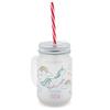 printplanet Personalized Handled Drinking Glass with Straw, Elisa, Flying Unicorn view 1