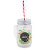 printplanet Personalized Handle Glass with Straw – Annette, Tropical Design view 1