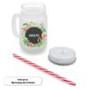 printplanet Personalized Handle Glass with Straw – Annette, Tropical Design view 3