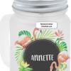 printplanet Personalized Handle Glass with Straw – Annette, Tropical Design view 4