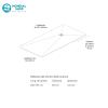 Black Marble-Resin Shower Tray with Stone and Concrete Effect PLUS - Messe view 4