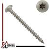 Chipboard Screws, Pan Head, TX, 6 x 40 mm, 5-Pack, A2 Stainless Steel, Full Thread view 2
