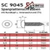 Chipboard Screws, Pan Head, TX, 6 x 40 mm, 5-Pack, A2 Stainless Steel, Full Thread view 4