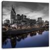 Pixxprint Nashville Skyline Panorama, 70 x 70 cm, Square Canvas Print, Wall Art, Art Print, Ready-Stretched view 1