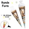 Personalized Horse & Flowers School Cone, 70 cm, 3D Flowers & Ruffle Trim view 3