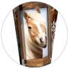 Personalized Horse & Flowers School Cone, 70 cm, 3D Flowers & Ruffle Trim view 4