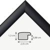 Ottavia Picture Frame 60 x 90 cm Solid Wood, Rounded, Elegant, Matte Black, Anti-Reflective Acrylic Glazing view 3