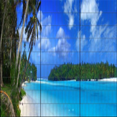 Giant Panorama Fence Print – Privacy Strips for Double-Wire Mesh Fences, XXL Lagoon