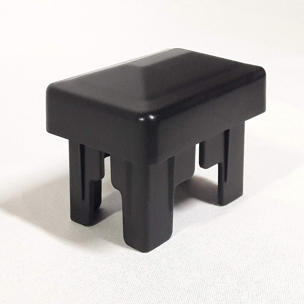OuM 50-Piece Rectangular Inner Fence Post Caps 40 x 60 mm, Black