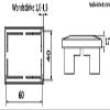OuM 50-Piece Rectangular Inner Fence Post Caps 40 x 60 mm, Black view 2