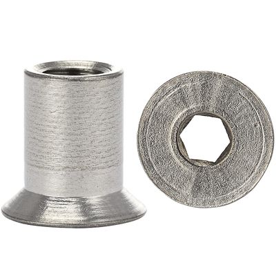 OPIOL QUALITY M5x15 Sleeve Nuts, Countersunk Head, Hex Socket, Stainless Steel A1/VA, 2-Pack