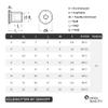 OPIOL QUALITY M5x15 Sleeve Nuts, Countersunk Head, Hex Socket, Stainless Steel A1/VA, 2-Pack view 3