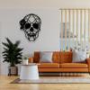 DEKADRON Viva la Vida Metal Skull Wall Decoration, 3D Silhouette, 43 x 61 cm view 2